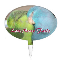 Parrotlet love birds love never fails Cake Topper 