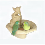 Parrotlet Pair Standing Photo Sculpture<br><div class="desc">This photo sculpture is of a pair of green parrotlets.  Made of acrylic with a black stand,  it is a great conversation piece. Final size is approximate and depends on cut-out size of image.</div>