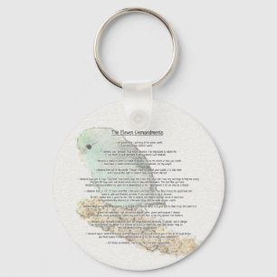 Parrotlets' Eleven Demandments Keychain