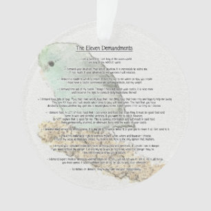 Parrotlets' Eleven Demandments Ornament