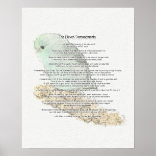 Parrotlets' Eleven Demandments Poster
