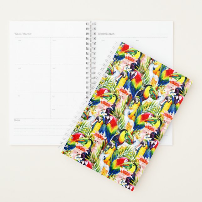 Parrots And Palm Leaves Planner (Display)