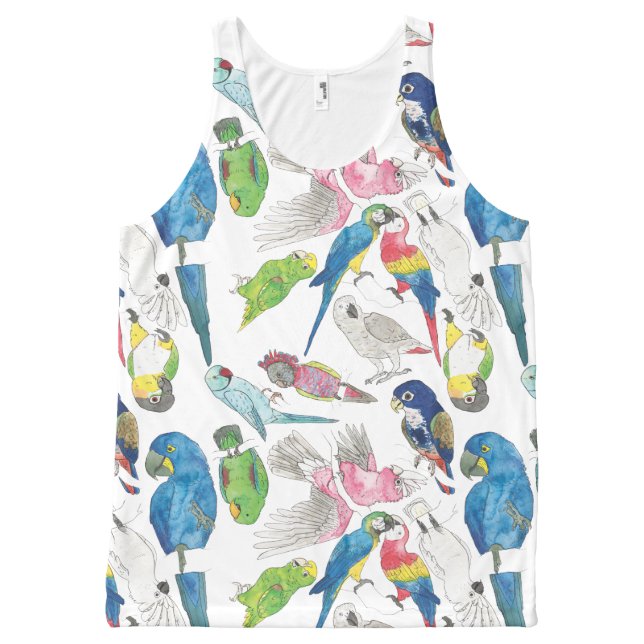 Parrots and 'Toos All-Over-Print Tank Top (Front)
