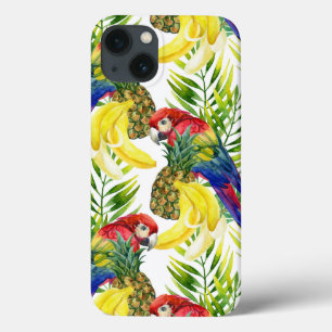 Parrots And Tropical Fruit iPhone 13 Case