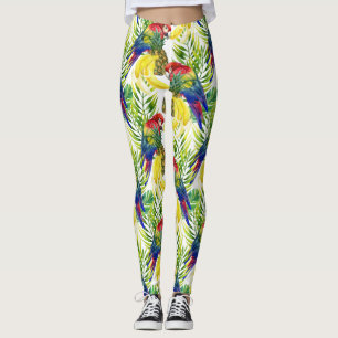 Parrots And Tropical Fruit Leggings