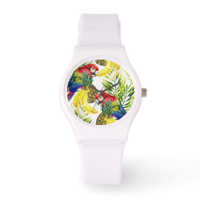 Parrots And Tropical Fruit Watch (Front)