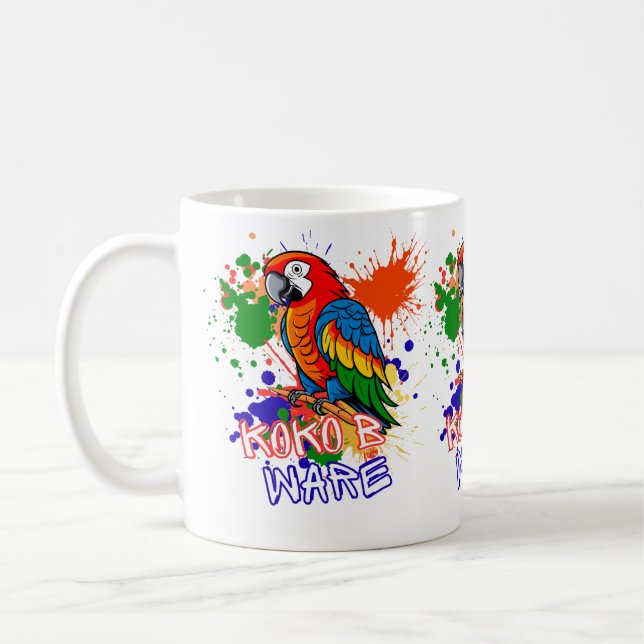 Parrots are colourful coffee mug (Left)