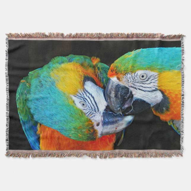 Parrots - Best friends Throw Blanket (Front)