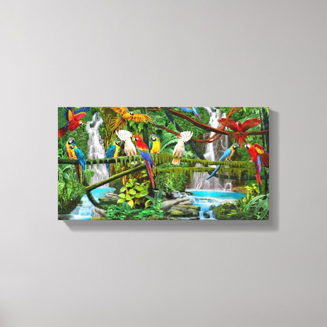 PARROTS IN PARADISE CANVAS PRINT (Front)