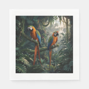 Parrots jungle napkin