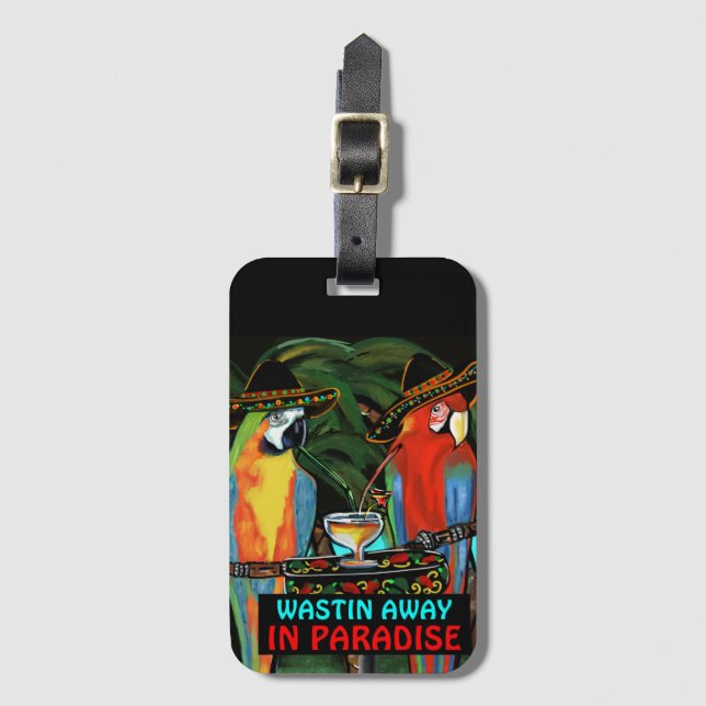 Parrots     luggage tag (Front Vertical)