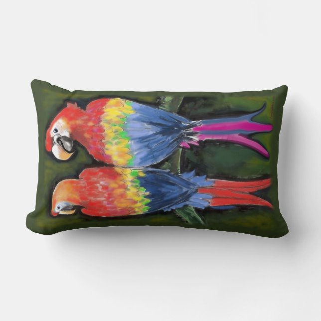 Parrots Lumbar Pillow (Front)