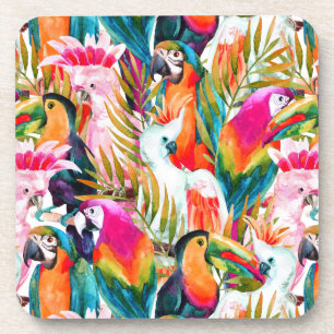 Parrots & Palm Leaves Coaster