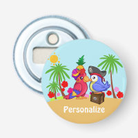 Parrots Treasure Love Cartoon Personalised