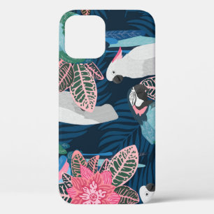 Parrots Tropical: Vintage Seamless Pattern iPhone 12 Case