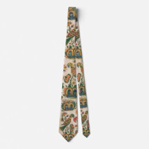 Parrots Vintage Art Design Jewel Tones