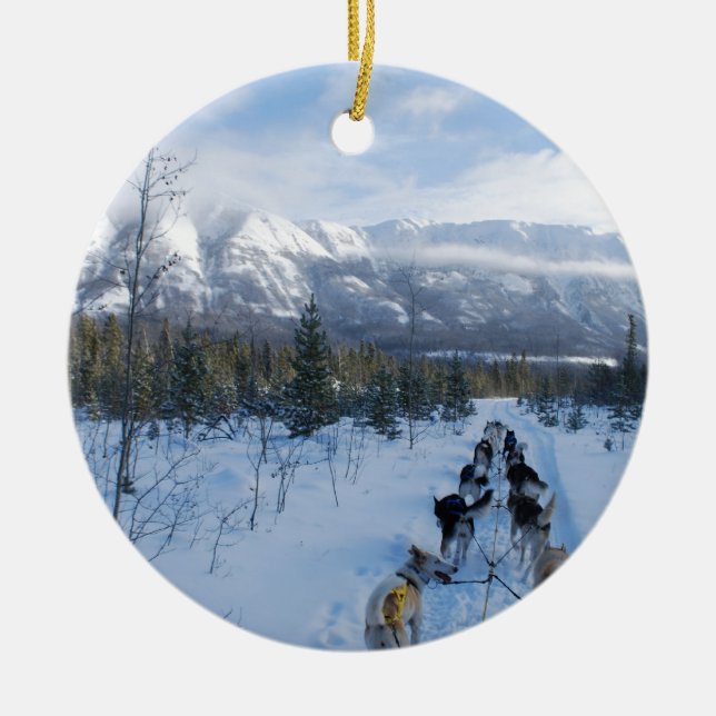 ParrotSleds - Landscape Ceramic Ornament (Front)