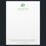 Parsley green farm business letterhead<br><div class="desc">Parsley logo ink drawing business letterhead. Matching business card also available. Edit this letterhead with your business name and contact details. Unique sprig of parsley leaves green and black ink drawing and design by Sarah Trett for www.mylittleeden.com</div>