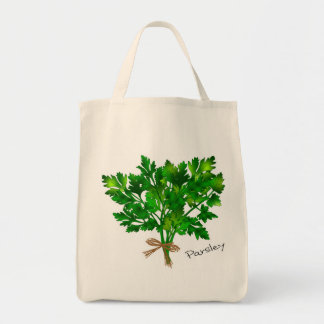 Parsley Herb Grocery Tote Bag