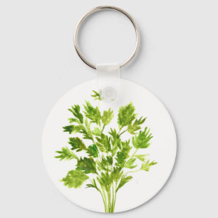 Parsley herbs Parsley print Keychain