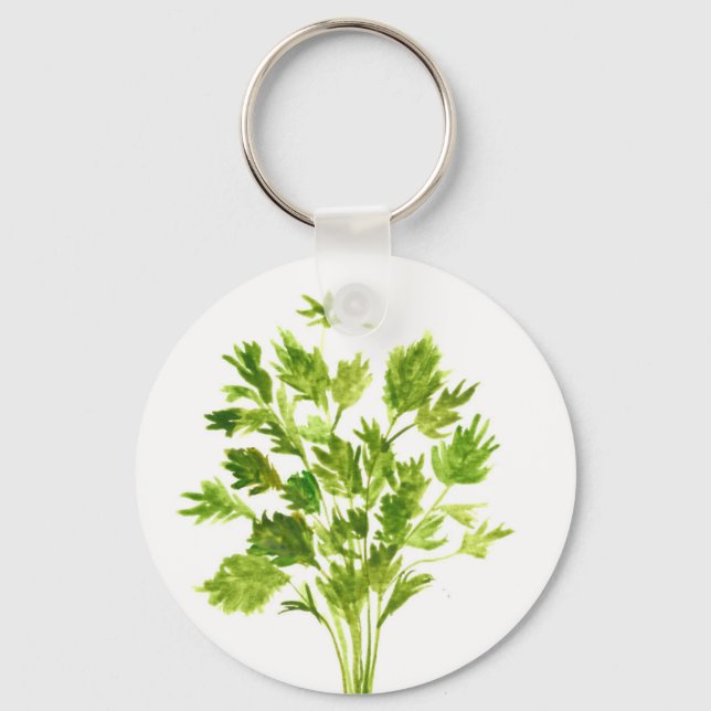 Parsley herbs Parsley print Keychain (Front)
