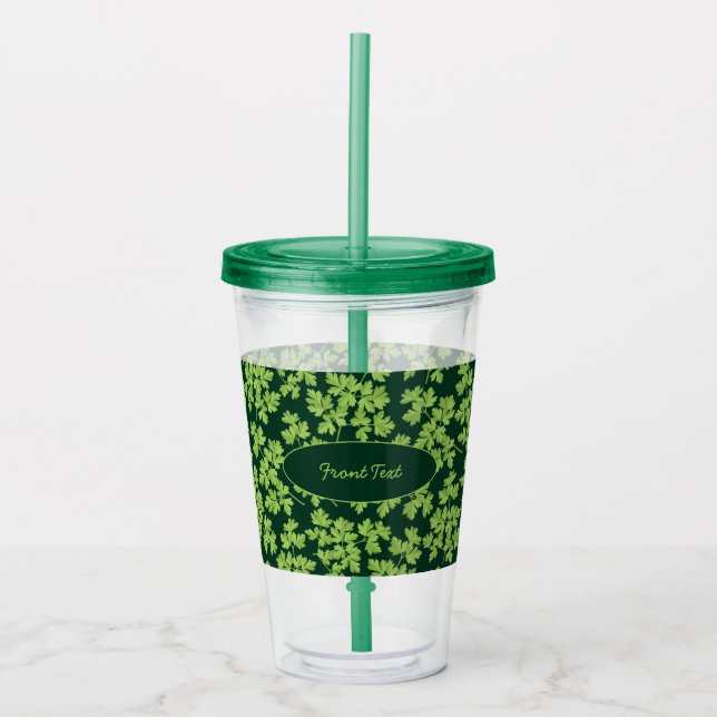 Parsley Pattern Acrylic Tumbler (Front)