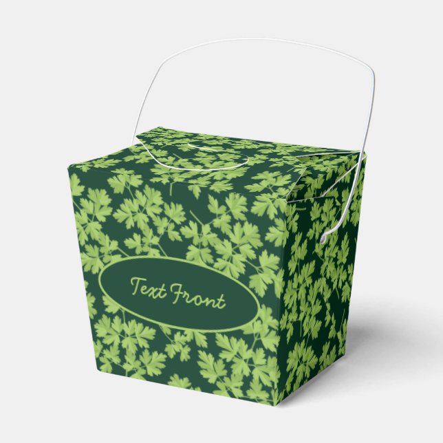 Parsley Pattern Favor Box (Front Side)