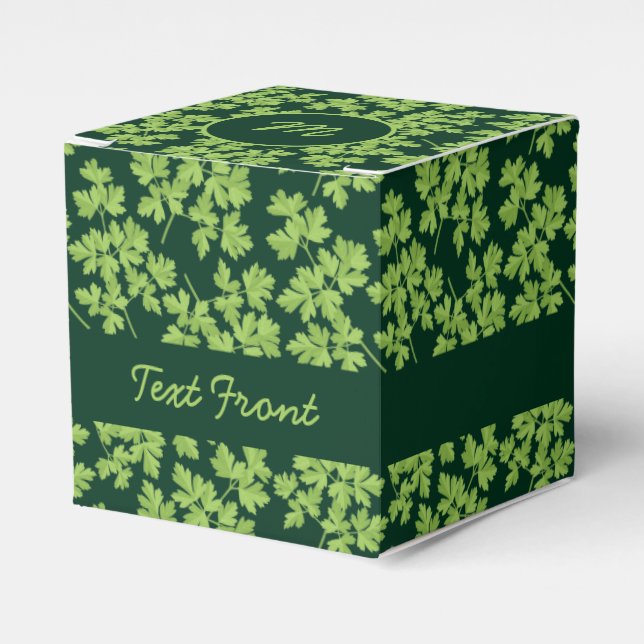 Parsley Pattern Favor Box (Front Side)