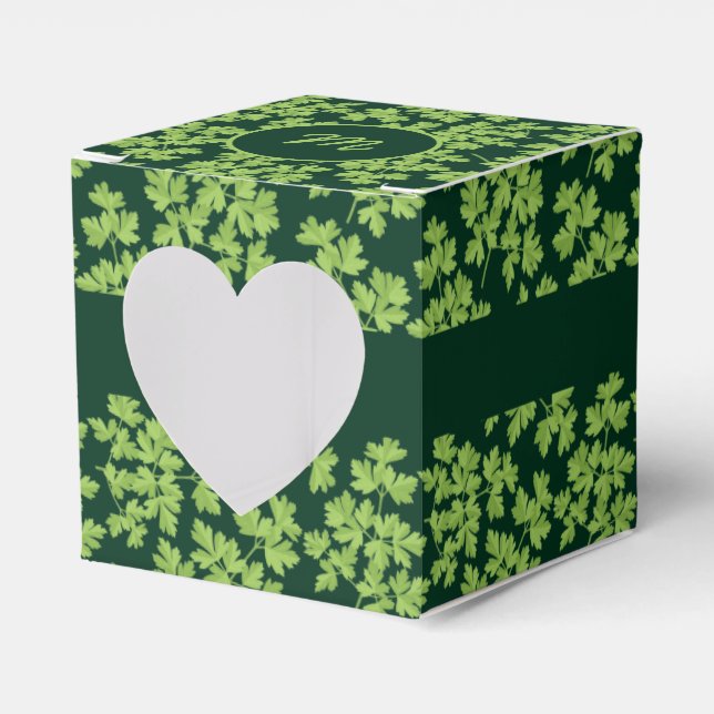 Parsley Pattern Favor Box (Front Side)