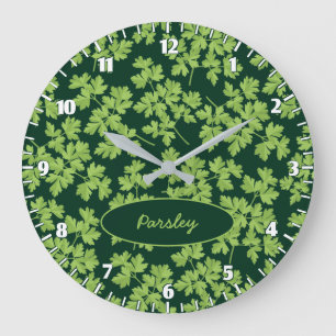 Parsley Pattern Large Clock