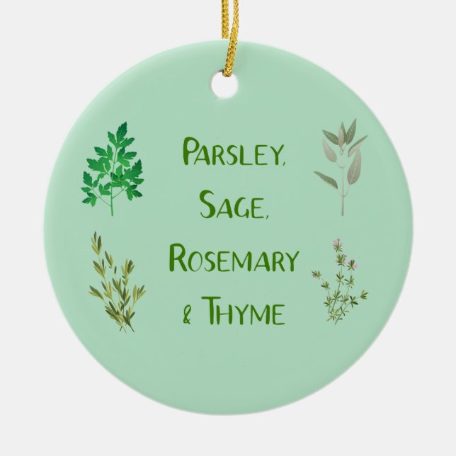 Parsley Sage Rosemary Thyme Herbal Ornament (Front)