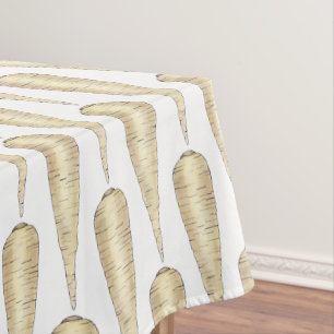 Parsnip Print Root Vegetable Farmer's Market Veg Tablecloth