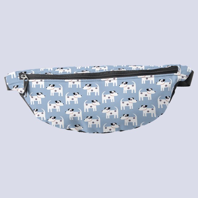 Parson Jack Russell Terrier Dog Fanny Pack (Parson Jack Russell Terrier Dog pattern blue fanny pack)