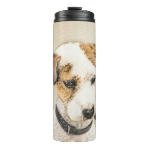Parson Jack Russell Terrier Painting 2 Dog Art Thermal Tumbler