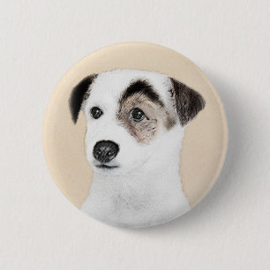 Parson Jack Russell Terrier Painting - Dog Art 2 Inch Round Button