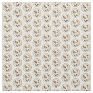 Parson Jack Russell Terrier Painting - Dog Art Fabric
