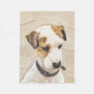 Parson Jack Russell Terrier Painting - Dog Art Fleece Blanket