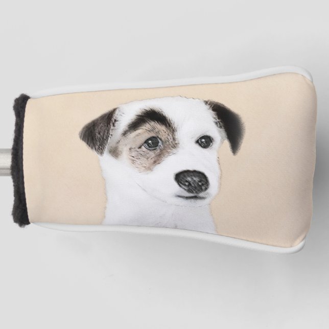Parson Jack Russell Terrier Painting - Dog Art Golf Head Cover (Front)