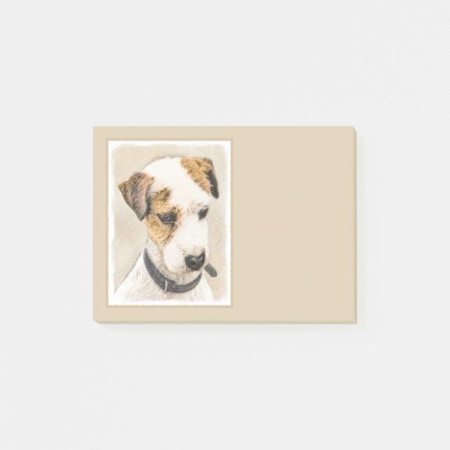 Parson Jack Russell Terrier Painting - Dog Art Post-it Notes (Front)