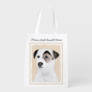 Parson Jack Russell Terrier Painting - Dog Art Reu Reusable Grocery Bag