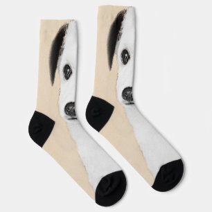 Parson Jack Russell Terrier Painting - Dog Art Socks