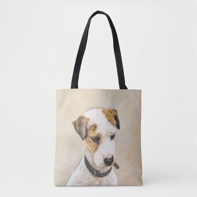 Parson Jack Russell Terrier Painting - Dog Art Tote Bag (Front)
