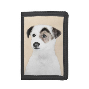 Parson Jack Russell Terrier Painting - Dog Art Tri-fold Wallet