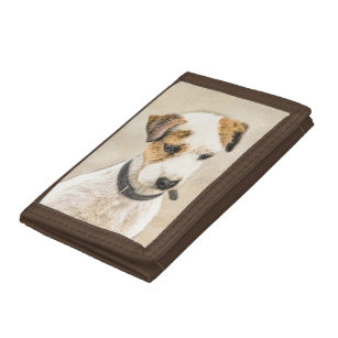 Parson Jack Russell Terrier Painting - Dog Art Trifold Wallet