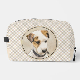 Parson Jack Russell Terrier Painting Pet Dog Art Dopp Kit