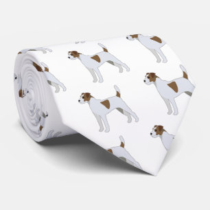 Parson Russell Terrier Dog Breed Illustration Tie