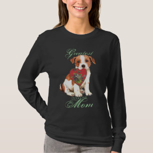 Parson Russell Terrier Heart Mom Long Sleeve T-Shi T-Shirt