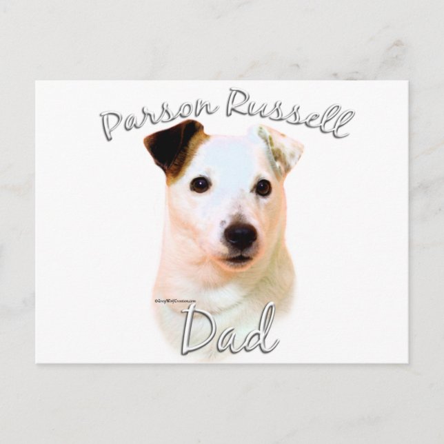 Parson Russell Terrier (smooth) Dad 2 Postcard (Front)