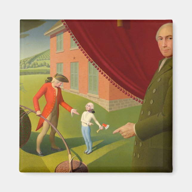 Parson Weems' Fable, 1939 by Grant Wood Magnet (Front)