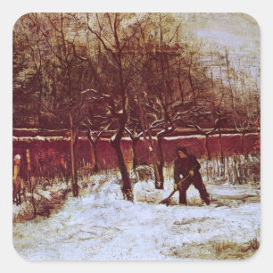 Parsonage Garden at Nuenen by Vincent van Gogh Square Sticker